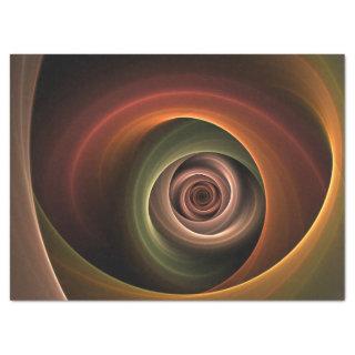 3D Spiral Abstract Warm Colors Modern Fractal Art Tissue Paper