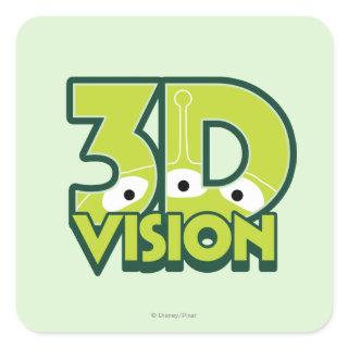 3D Vision Square Sticker