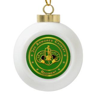 3rd Armored Cavalry Regiment Ceramic Ball Christmas Ornament