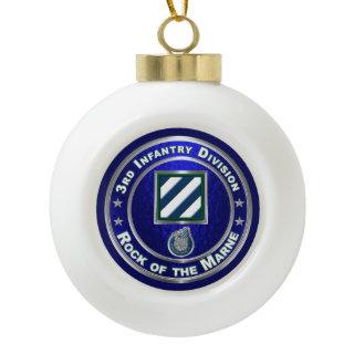 3rd Infantry Division   Ceramic Ball Christmas Ornament