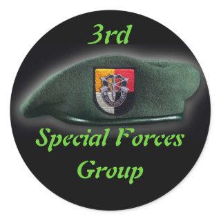 3rd Special forces Green Berets veterans Classic Round Sticker