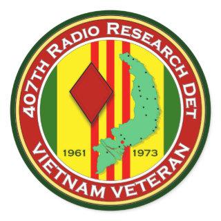 407th RRD - ASA Vietnam Classic Round Sticker