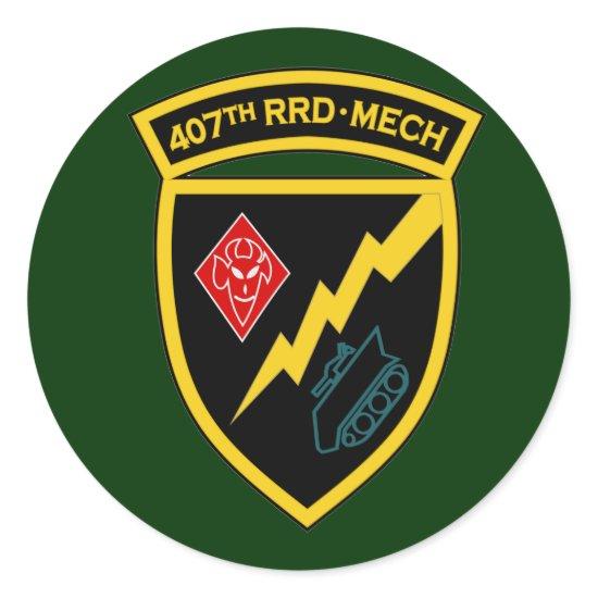407th RRD - Mech SSI Classic Round Sticker