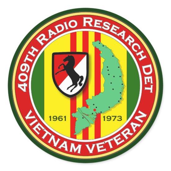 409th RRD - ASA Vietnam Classic Round Sticker