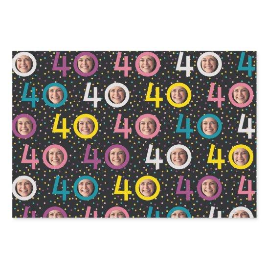 40th Birthday Customize Photo  Sheets