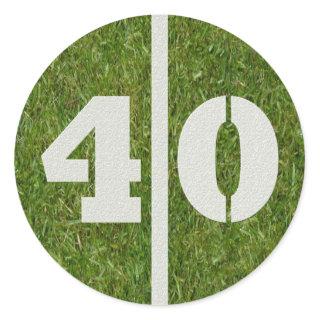40th Birthday Football Sticker