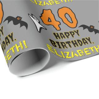 40th Birthday: Spooky Halloween Theme, Custom Name