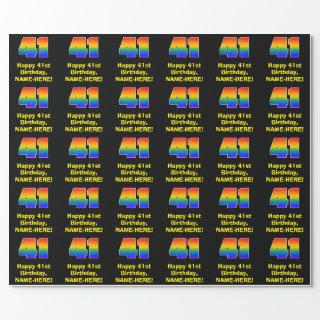 41st Birthday: Fun, Colorful Rainbow Inspired # 41