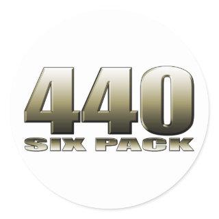 440 six pack Mopar Dodge Classic Round Sticker