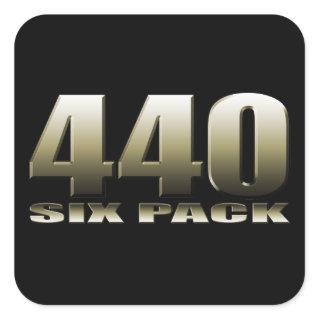 440 six pack Mopar Dodge Square Sticker