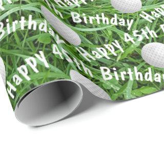 45th Birthday Golf Balls on Grass