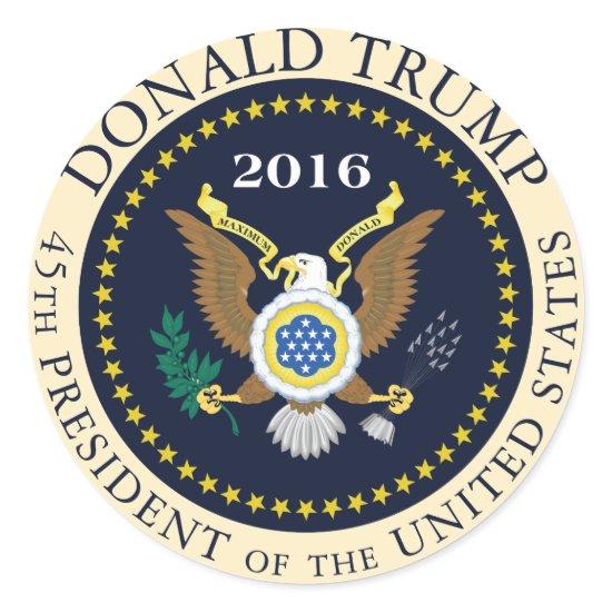 45th President of the United States Classic Round Sticker