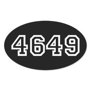 4649 Japanese Slang Yoroshiku Oval Sticker