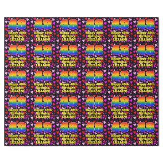 48th Birthday: Loving Hearts Pattern, Rainbow # 48