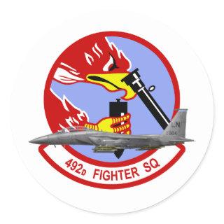 492D Fighter Squadron Classic Round Sticker