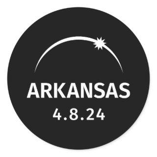4.8.24 Solar Eclipse Arkansas Classic Round Sticker