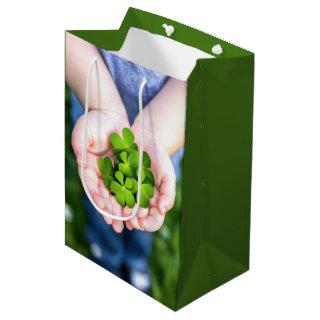 4 Leaf Clovers for Birthday Medium Gift Bag