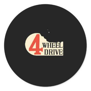 4 Wheel Drive Land Cruiser Classic Round Sticker