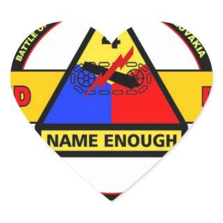 4TH ARMORED DIVISION "BREAKTHROUGH" HEART STICKER