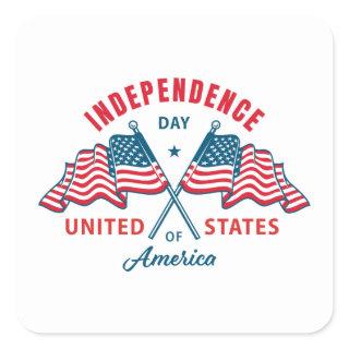 4th of July  Square Sticker