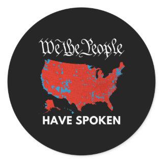 4th Of July We The People Have Spoken Usa Voting M Classic Round Sticker