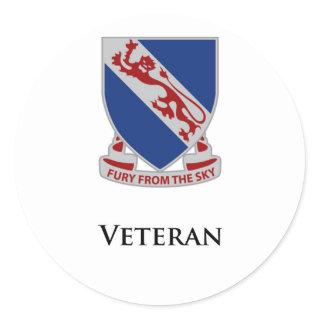 508th PIR- Veteran Classic Round Sticker