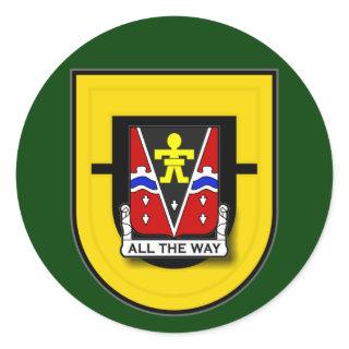 509th Infantry Regiment - 1st Battalion Flash Classic Round Sticker