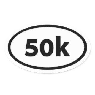 50k oval sticker