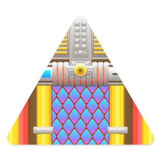 50s old fashioned jukebox triangle sticker