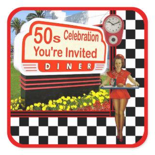 50s Retro Diner Sticker