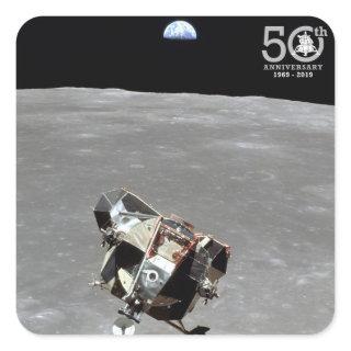 50th Anniversary, Apollo 11 Mission Moon Landing: Square Sticker