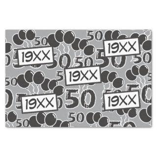 50th Birthday Custom Birth Year Tissue Paper