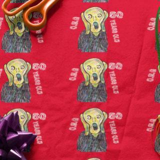 50th birthday party funny The Scream OMG Wrapping