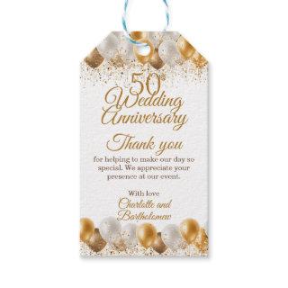 50th Wedding Anniversary Party Gift Tags