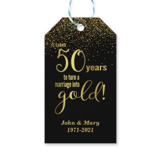 50th Wedding Anniversary Thank You Gift Tags