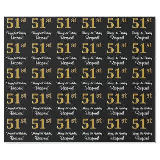 51st Birthday: Elegant Luxurious Faux Gold Look #