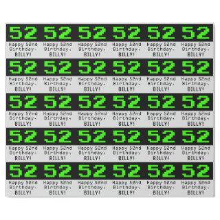 52nd Birthday - Nerdy / Geeky Style "52" and Name