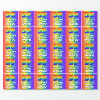 55th Birthday: Colorful, Fun Rainbow Pattern # 55