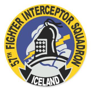 57th Fighter Interceptor Squadron Classic Round Sticker