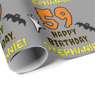 59th Birthday: Spooky Halloween Theme, Custom Name