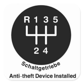 5-Speed Anti-theft Device Sticket Square Sticker