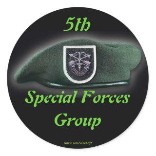 5th Special forces group fort campbell veterans Classic Round Sticker