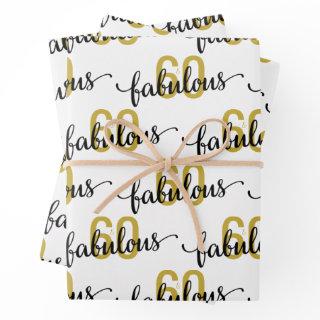60 and Fabulous 60th Birthday Gift  Sheets