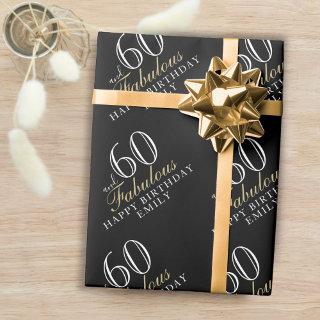 60 and Fabulous Elegant Black 60th Birthday