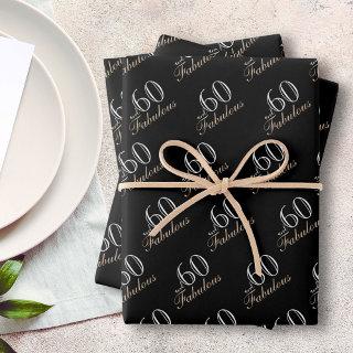 60 and Fabulous Elegant Black 60th Birthday   Sheets