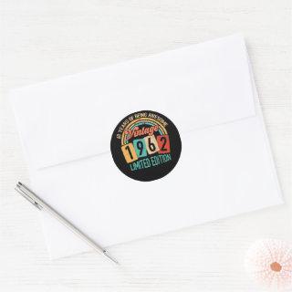 60 Years Old Of Be Awesome In 1962 60th Birthday Classic Round Sticker