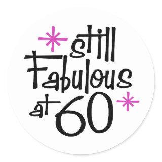 60th Birthday Classic Round Sticker