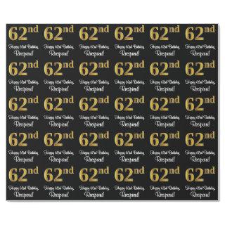 62nd Birthday: Elegant Luxurious Faux Gold Look #