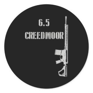 65 Creedmoor Ar-10 Rifle Long Range 2A Shooting Ra Classic Round Sticker