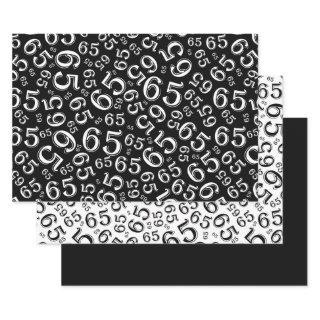 65th Birthday Black & White Number Pattern 65  Sheets